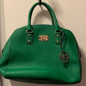 Authentic Green Michael Kors handbag.